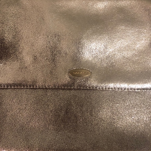 Tahari Gold Leather Crossbody - Picture 2 of 8